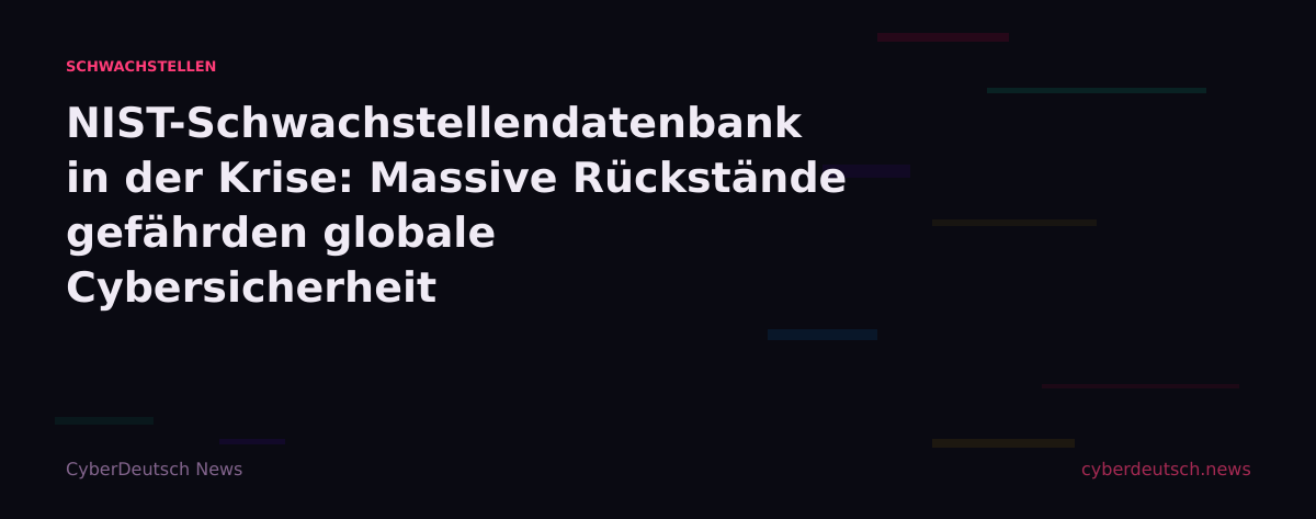 NIST-Schwachstellendatenbank in der Krise: Massive Rückstände gefährden globale Cybersicherheit